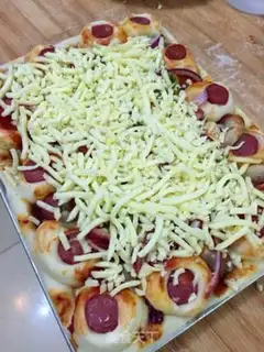 Make A full sausage cheese pizza step 30