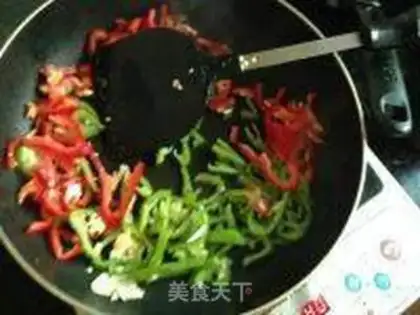 Make A pizza by the ham step 2