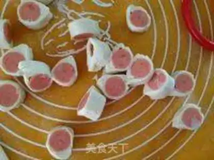 Make A pizza by the ham step 8