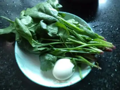 Make spinach egg soup step 0