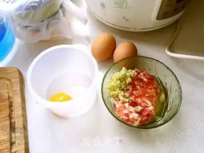 Make Egg dumplings step 1