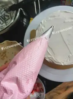 Make Six-inch cream birthday cake step 16