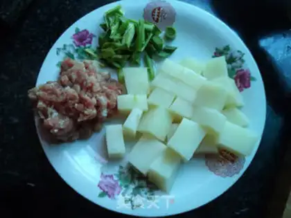 Make Meat and tofu step 1