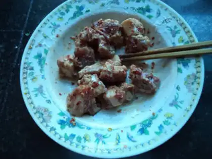 Make Fried pork crumbs step 4