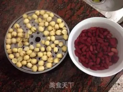 Make ♪ Burning the Lotus red bean ♪ step 2