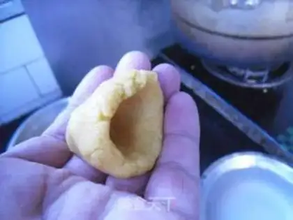 Make Egg yolk corn nest step 3
