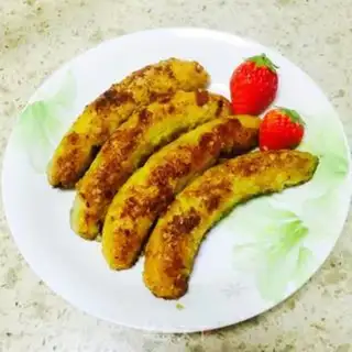 Make oatmeal fried bananas step 4