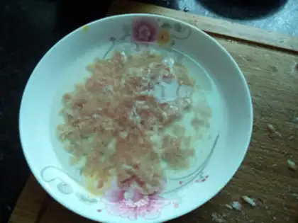 Make Shrimp tofu step 1