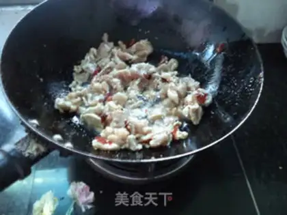 Make Dry pepper powdered meat step 4