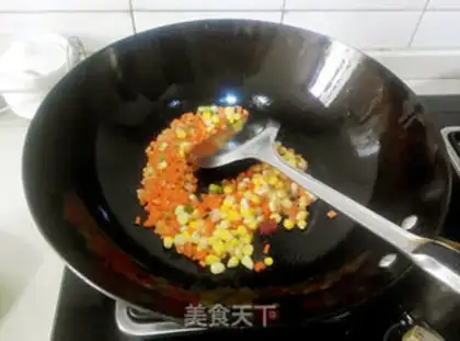 Make Egg fried rice step 2