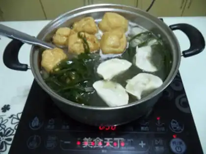 Make A seaband fan dumpling pan step 9
