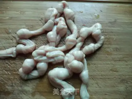 Make Ink fish steam intestines step 2