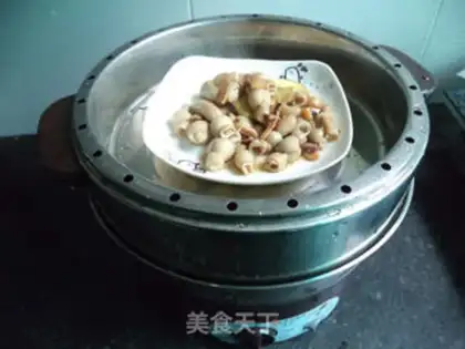 Make Ink fish steam intestines step 11