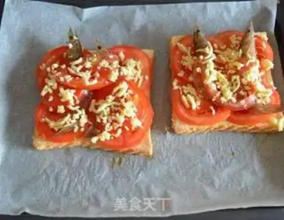 Make Shrimp tomato toast pizza step 6