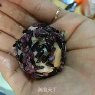 Make Black rice mushroom meatballs step 5