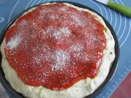 Make Chicago pie pizza step 17