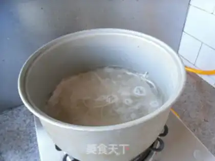 Make Hot soup and eggs step 1