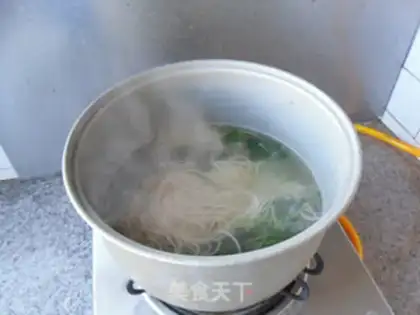 Make Hot soup and eggs step 3