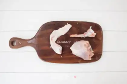 Make Chicken leg, black rice step 0