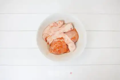 Make Chicken leg, black rice step 1