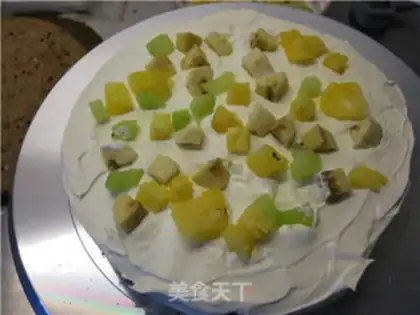 Make Vegetable cheese cream cake step 27