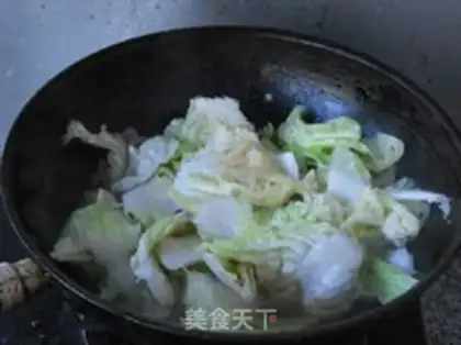 Make Frozen tofu cabbage step 2