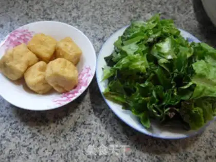 Make The tofu leaves step 0