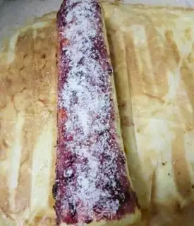 Make Mango blueberry coconut cake step 14