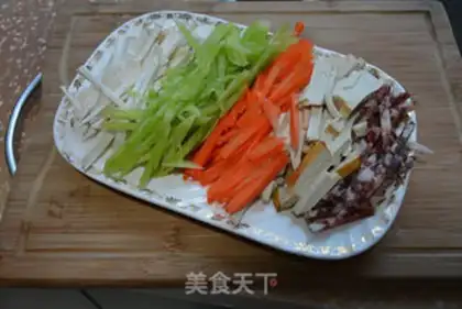 Make Pancake vegetable rolls step 2
