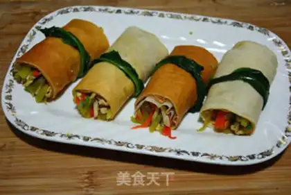 Make Pancake vegetable rolls step 7
