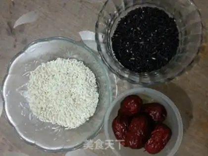 Make Black rice-tree rice cake step 0