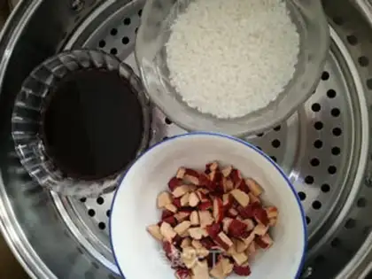 Make Black rice-tree rice cake step 3