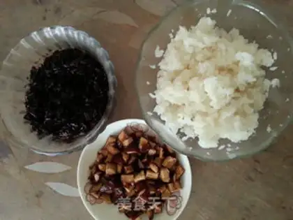 Make Black rice-tree rice cake step 4