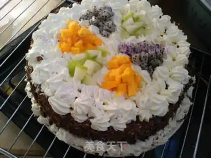 Make Eight-inch black forest fruit cake step 17