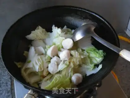 Make Fishball cabbage step 2