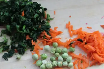 Make Vegetable congee step 1