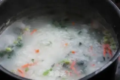Make Vegetable congee step 5