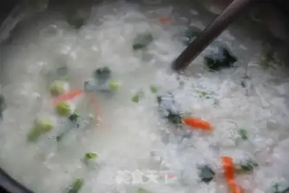 Make Vegetable congee step 6