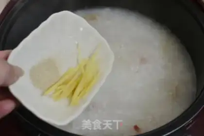 Make Seafood congee step 8