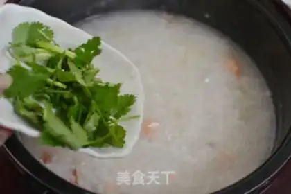 Make Seafood congee step 9