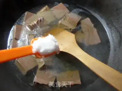Make Duck blood fan soup step 5