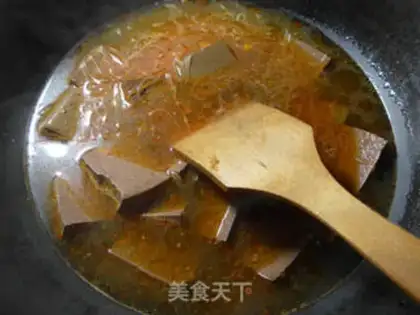 Make Duck blood fan soup step 7