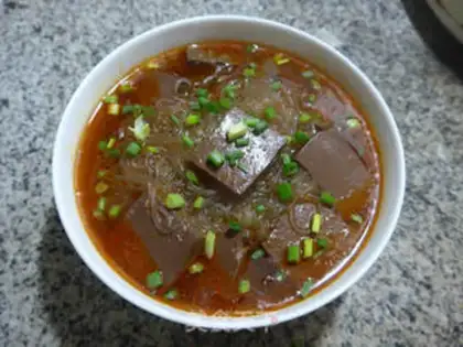 Make Duck blood fan soup step 8