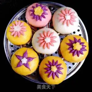 Make A flower mushroom bun step 21