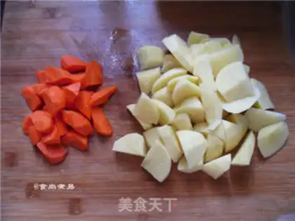 Make Curry-cracked potatoes and oxen step 6