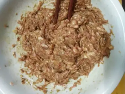 Make Porridge pork dumplings step 6