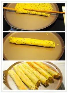 Make A festive table egg roll step 6