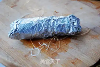 Make Tin paper chicken leg step 9