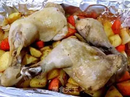 Make Lemon roast chicken leg step 6