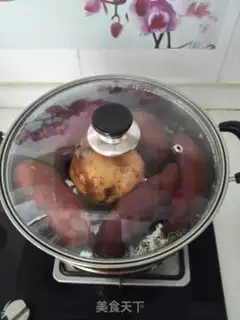 Make Purple potato blueberry sesame sack step 3